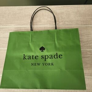 Kate Spade New York Green Paper Shopping Gift Bag 8"‎ x 10" x 4.5"